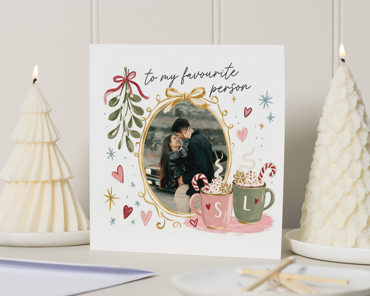 Christmas Card for Partner, Personalised Photo Christmas Card, Favourite Person Card, Christmas Card for Boyfriend, Girlfriend or Wife