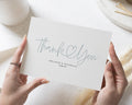 Personalised Wedding Thank You Cards, Wedding Thank You Card, Folded Thank You Cards, Minimal Wedding Thank You Cards, Simple Thank You Card