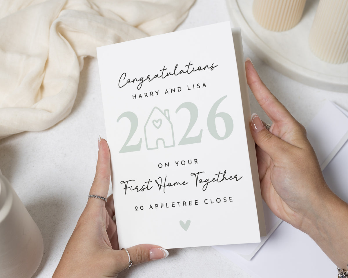 Personalised New Home Card, First Home Card, New House Congratulations Card, New Homeowners Card, Moving House Card, Custom New Home Card