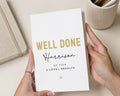 Personalised A Level Results Card, Well Done Exam Card, Congratulations Card for Son Daughter, Exam Results Card, GCSE Card