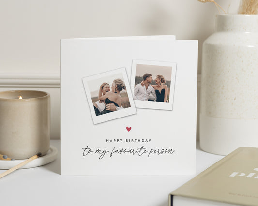 Photo Birthday Card, Personalised Birthday Card, Birthday Card for Husband, Wife Birthday Card, Boyfriend Birthday Card, Girlfriend Card