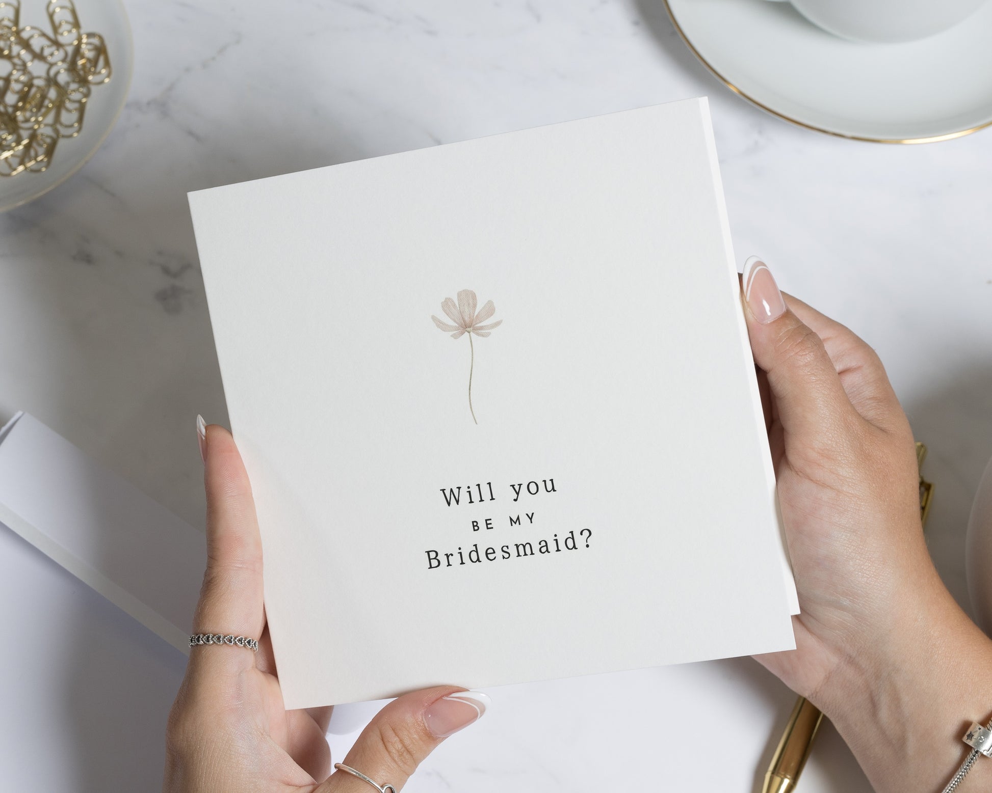 Will You Be My Bridesmaid Card, Bridesmaid Proposal Card, Wedding Card, Personalised Bridesmaid Card, Simple Bridesmaid Card