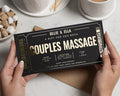 Personalised Couples Massage Gift Voucher, Spa Day Gift For Anniversary, Gold Foil Gift Experience