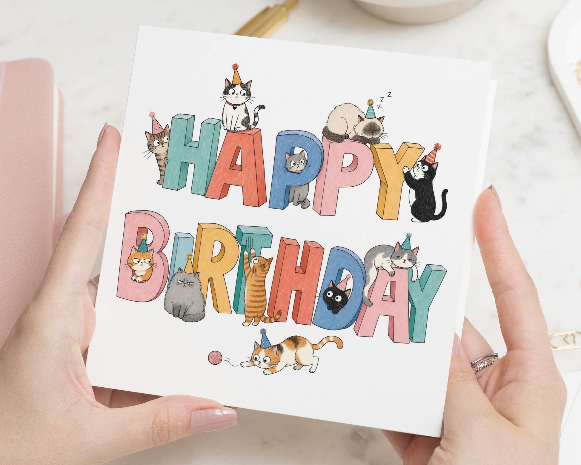 Cat Birthday Card, Birthday Card for Cat Lover, Cat Lover Birthday Card, Cute Birthday Card for Friend, Birthday Card for Her, Cat Card