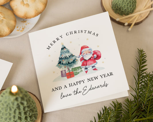 Personalised Christmas Card, Merry Christmas Card, Santa Christmas Card, Family Christmas Card, Custom Christmas Card, Cute Xmas Card