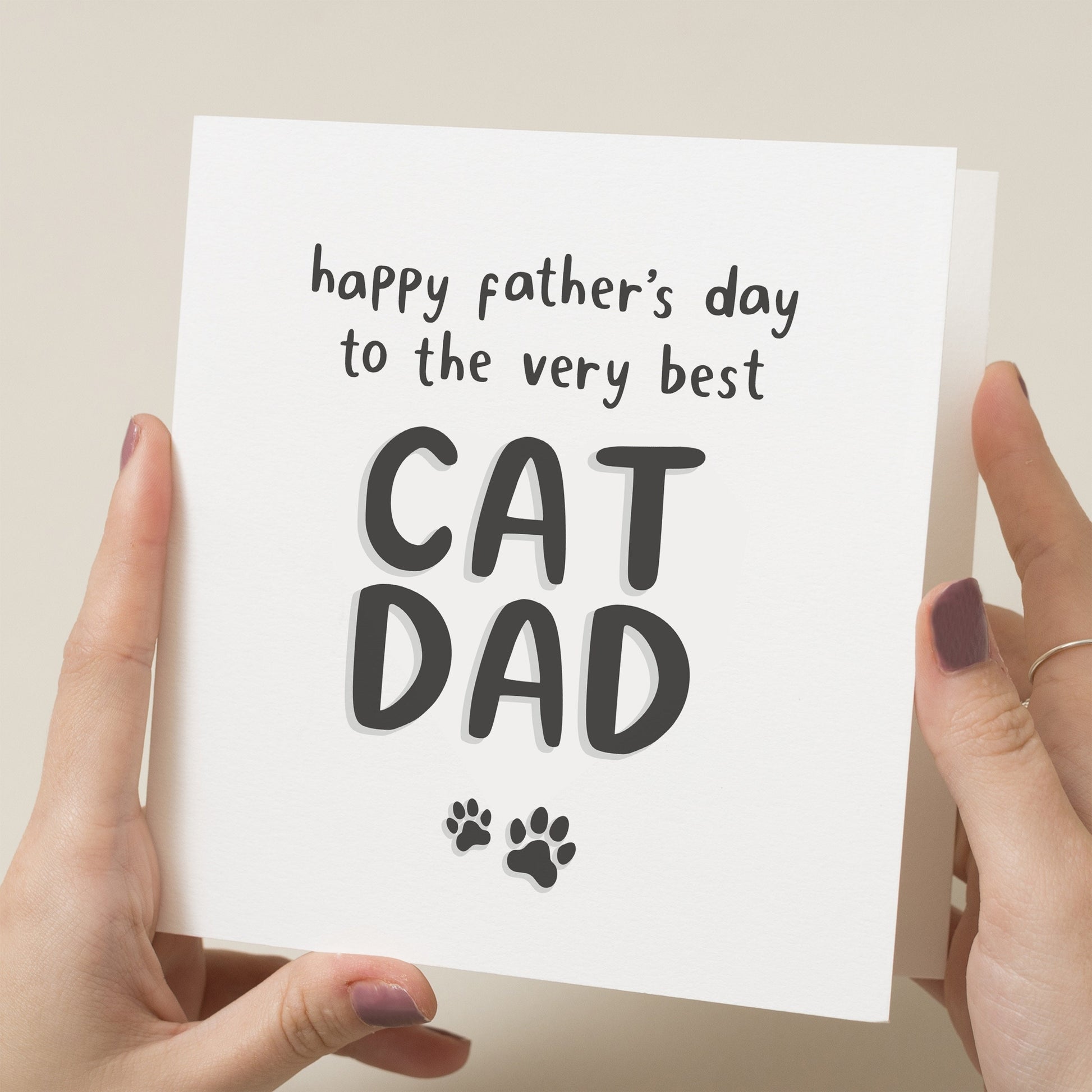 Fathers Day Card From The Cat, Cat Dad Card For Him, To The Best Cat Dad, Happy Fathers Day, Cat Parent Card, Cat Dad Card, Gift From Cat