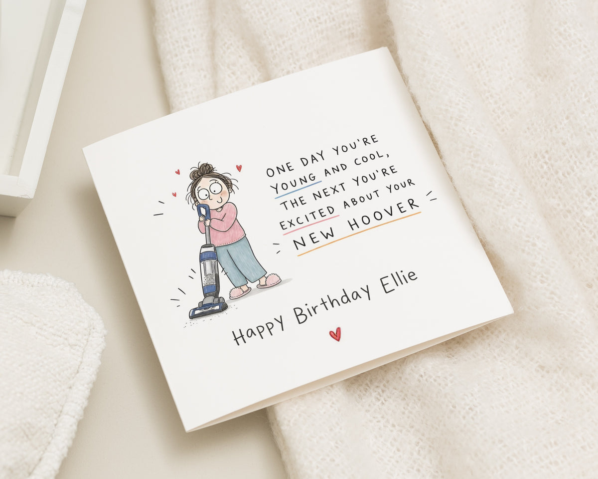 Funny Birthday Card for Her, Personalised Birthday Card, Birthday Card for Mum, Best Friend Birthday Card, Cleaning Birthday Card