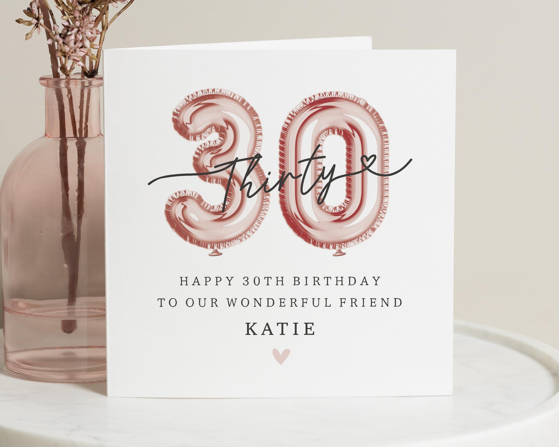 30th Birthday Card for Friend, Personalised Birthday Card, Birthday Card for Her, 30th Birthday Card for Women, Custom Friend Card