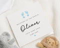 New Baby Card, Personalised Baby Card, Welcome To The World Card, Baby Boy Card, Custom Name Card, Baby Announcement Card, Birth Card