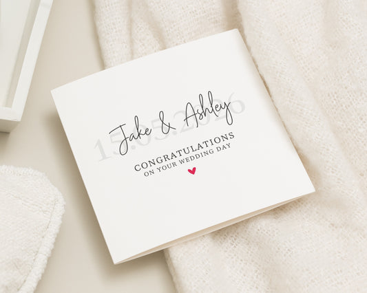 Wedding Card, Congratulations Wedding Card, Personalised Wedding Card, Wedding Day Card, Card for Couple, Custom Wedding Card