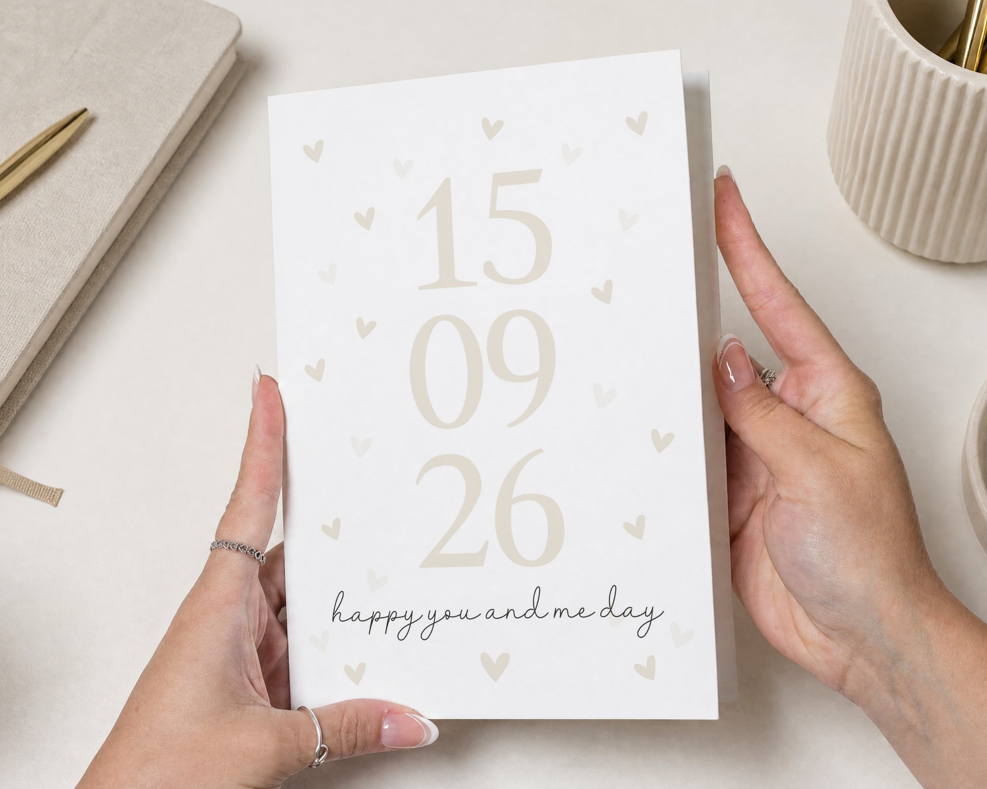 Personalised Anniversary Card, Anniversary Card for Husband, Wife Anniversary Card, Valentines Day Card, Custom Date Card for Partner