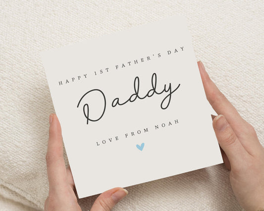 1st Fathers Day Card, First Fathers Day Card, Fathers Day Card from Baby, Personalised Fathers Day Card, Daddy Fathers Day Card