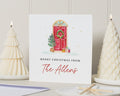Personalised Christmas Card, Square Christmas Card, Family Christmas Card, Custom Name, Merry Christmas Card, Single or Multipack
