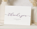 Personalised Wedding Thank You Cards, Personalised Thank You Cards, Folded Wedding Thank You Cards, Minimal Script Thank You Card
