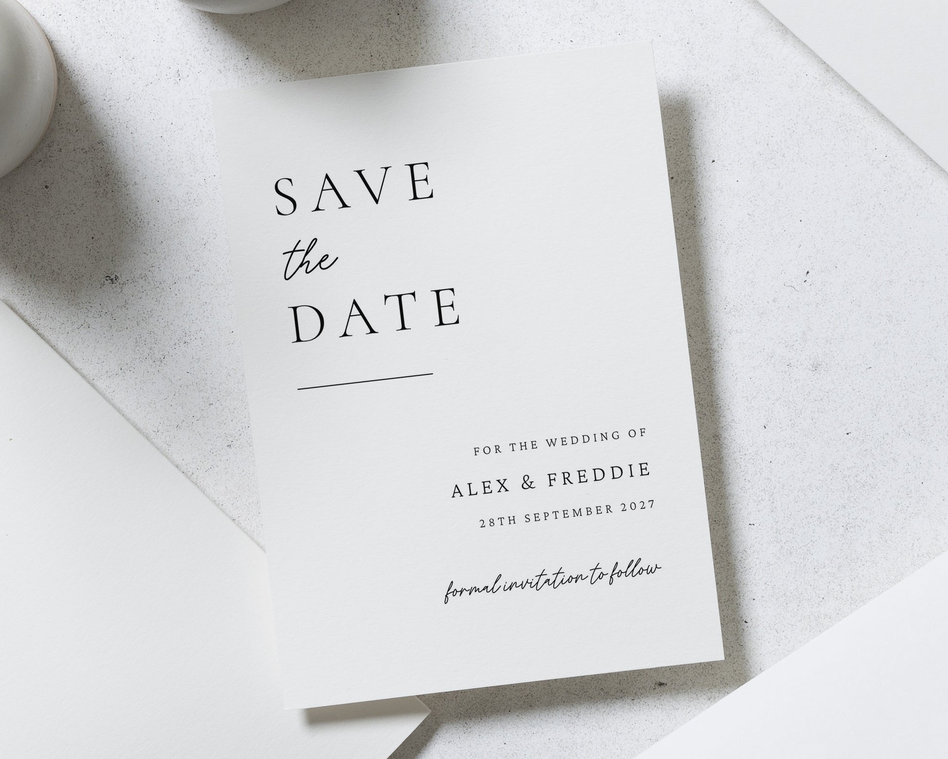 Personalised Save the Date Card, Wedding Save the Date Card, Simple Save the Date, Custom Save the Date Card, Minimal Save the Date