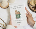First Christmas as Nanny Card, Personalised Christmas Card from Grandchild, 1st Christmas Card for Nan, Grandma Christmas Card