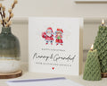 Personalised Christmas Card for Nanny and Grandad, Grandparents Christmas Card, From Grandchildren, Santa Christmas Card