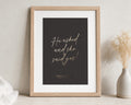 Personalised Gold Foil Engagement Print, He Asked She Said Yes, Chocolate Brown Wall Art, Wedding Gift for Couple, Anniversary Gift