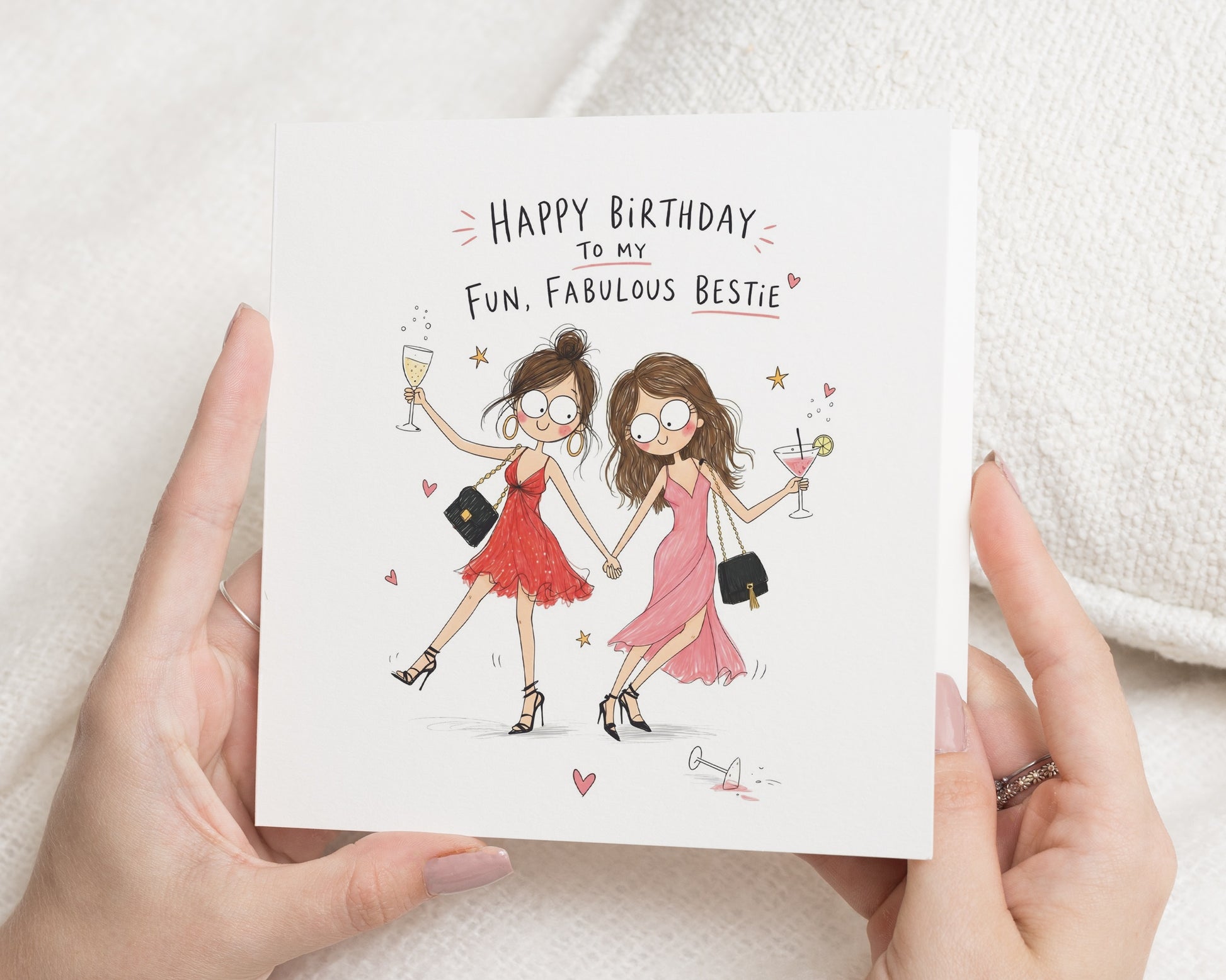 Best Friend Birthday Card, Birthday Card for Friend, Birthday Card for Her, Bestie Birthday Card, Cute Birthday Card for Women, Friend Card