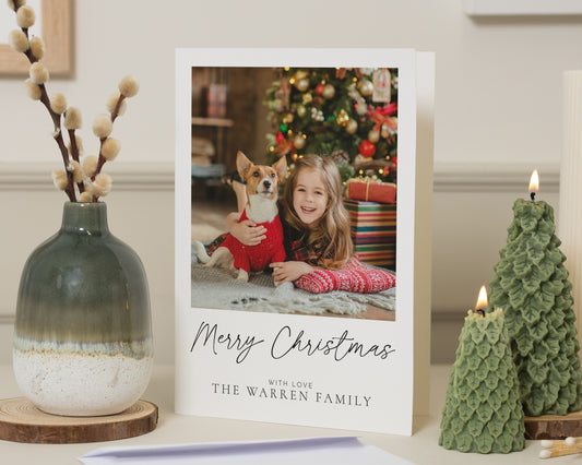 Personalised Photo Christmas Card, Pack of Christmas Cards, Family Christmas Cards, Pack of 10, 20, 50 or 100