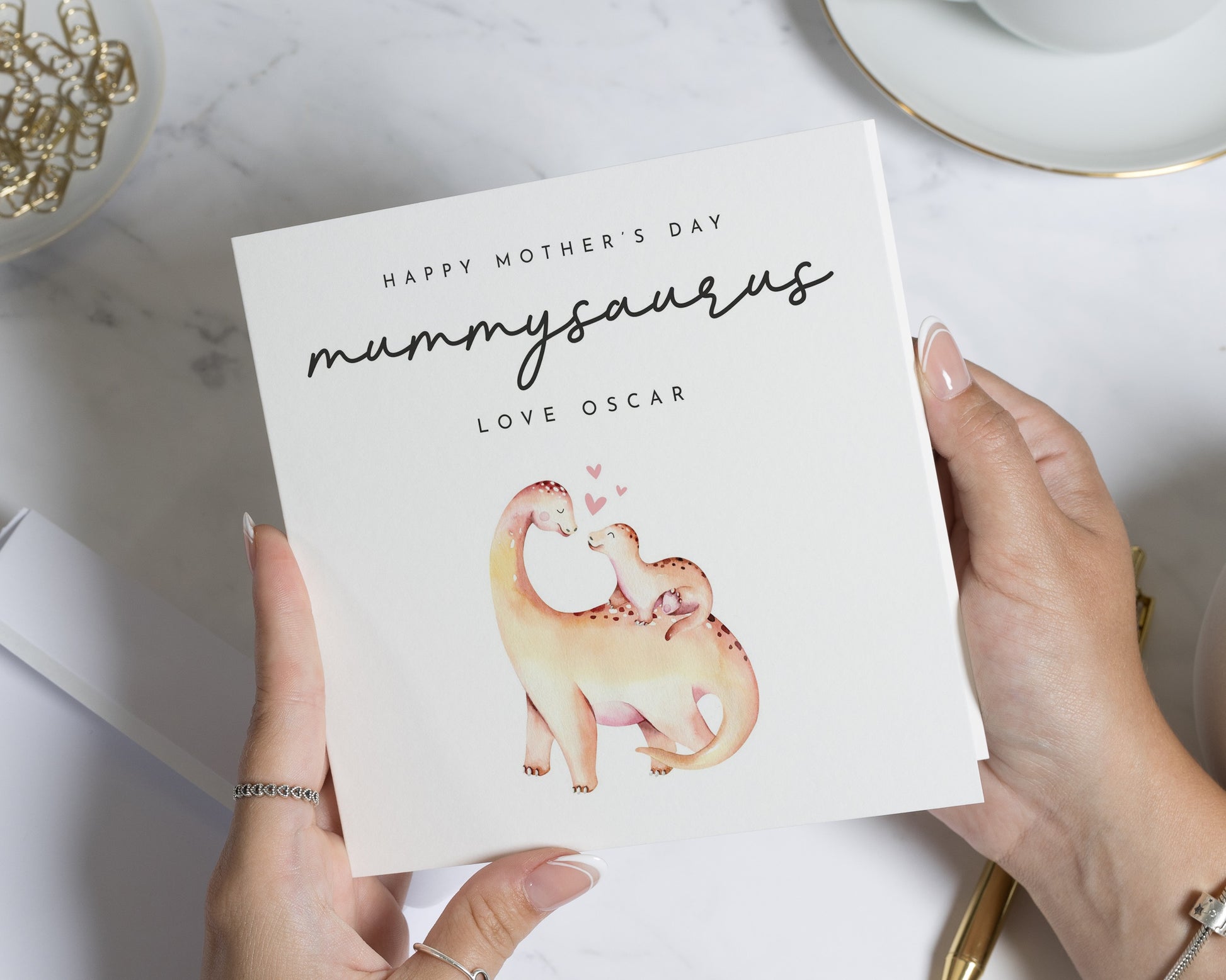 Mothers Day Card for Mum, Mummysaurus Card, Cute Dinosaur Card, Personalised Mothers Day Card, Mothers Day Card from Child