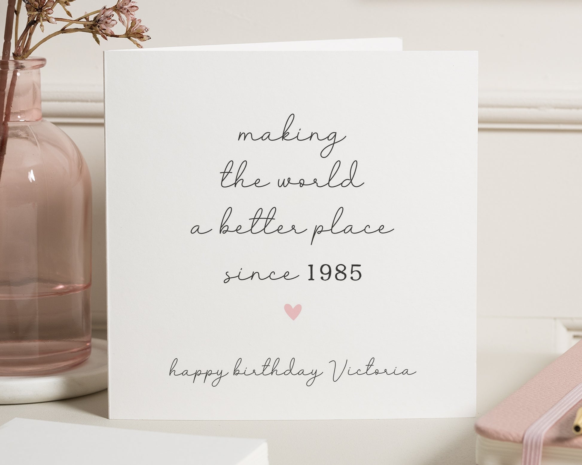 Birthday Card for Her, Personalised Birthday Card, Birthday for Friend, Custom Year Card, Birthday for Women, Year Card