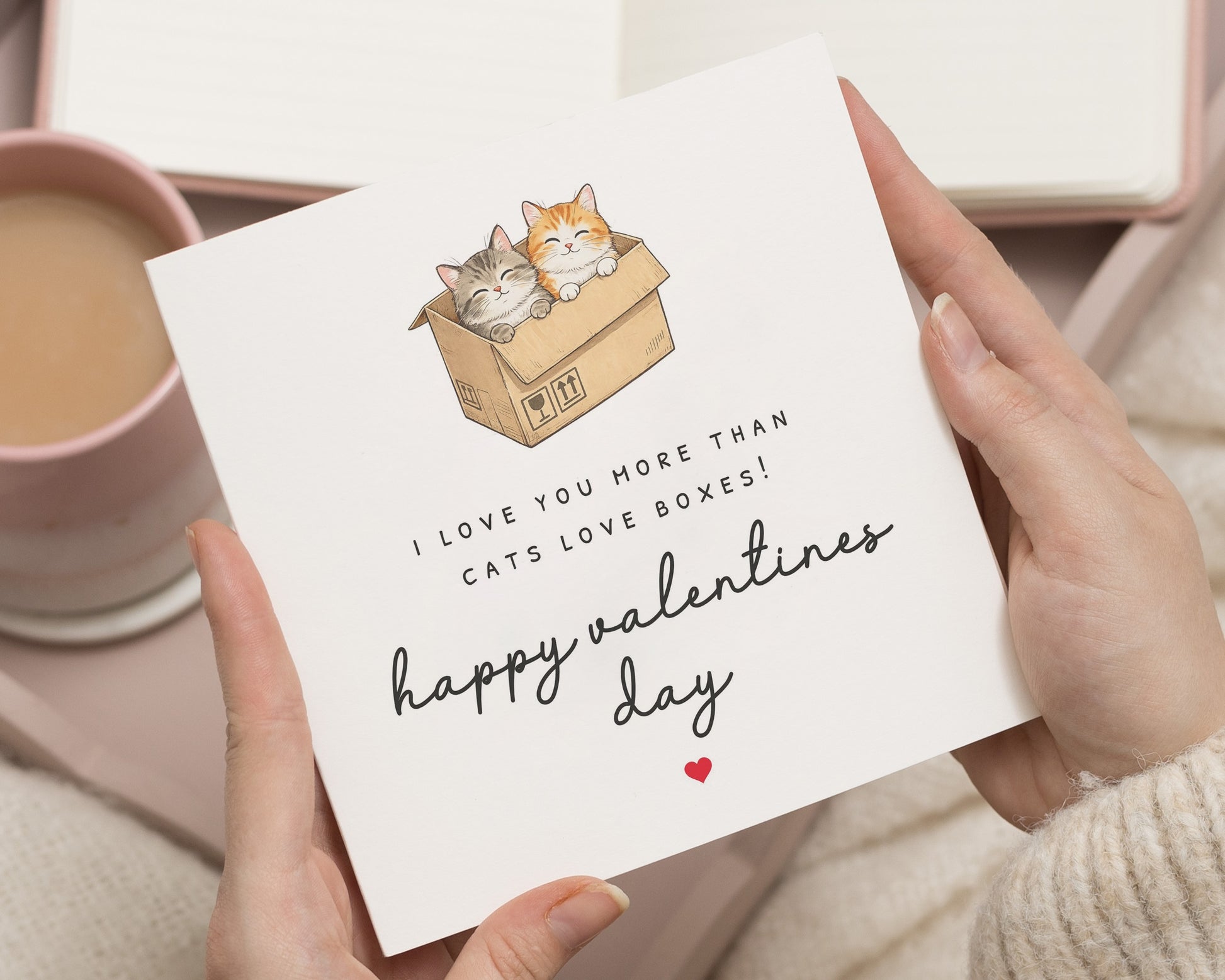 Valentines Day Card, Cat Valentines Card, Funny Valentines Card, Card for Him, Card for Her, Cute Cat Card, Romantic Card, Cat Lover Card