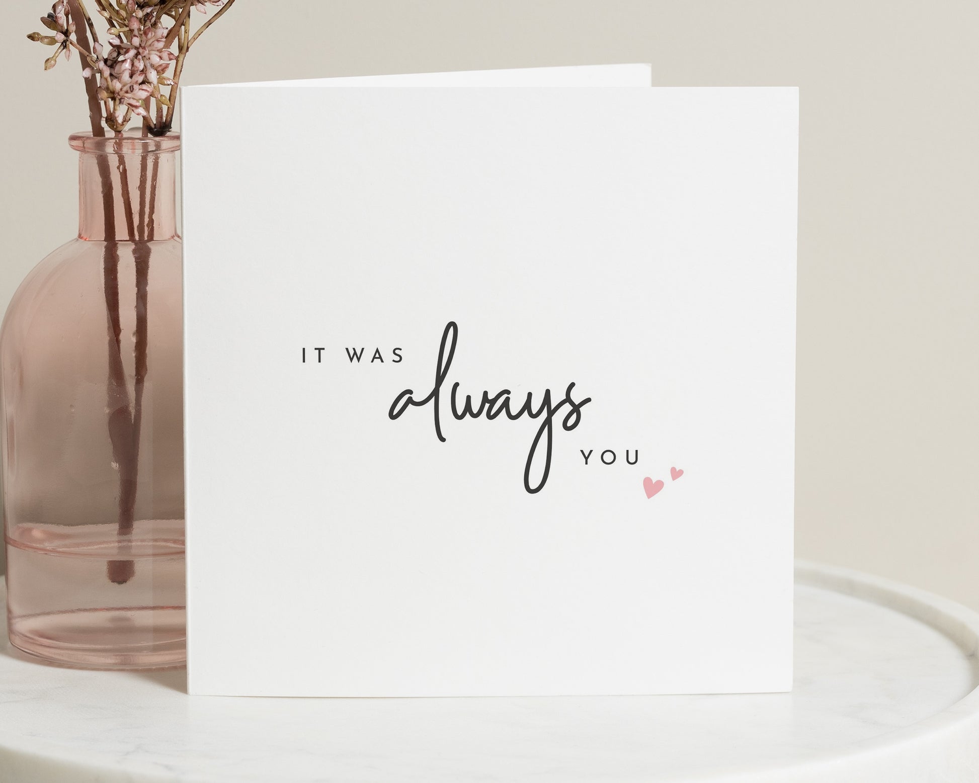 Anniversary Card for Husband, Wife, Romantic Card for Partner, Valentines Day Card, Wedding Card, It Was Always You Card