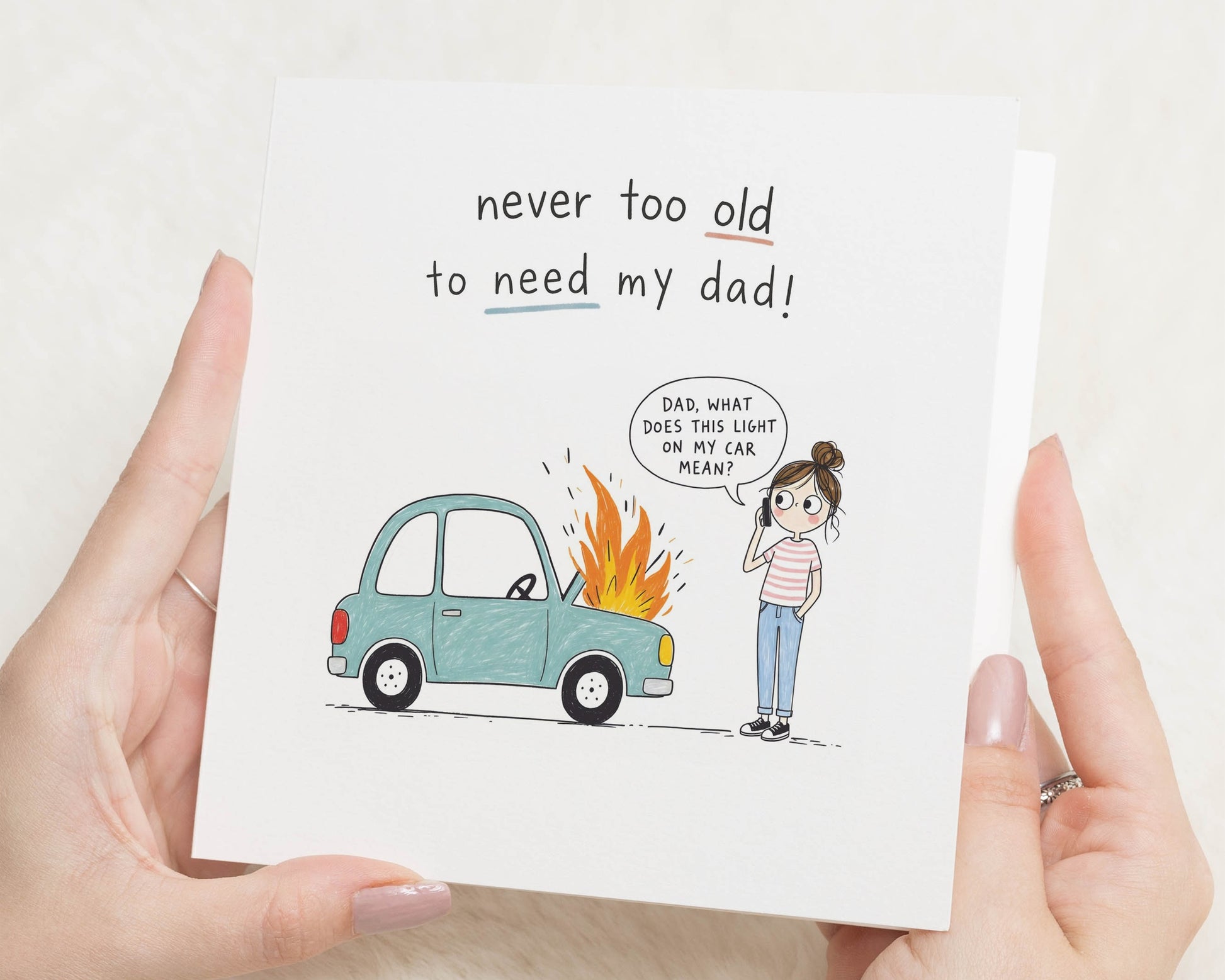 Dad Birthday Card, Birthday Card for Dad, Funny Birthday Card for Dad, Funny Fathers Day Card, Dad Card from Daughter, Daddy Card