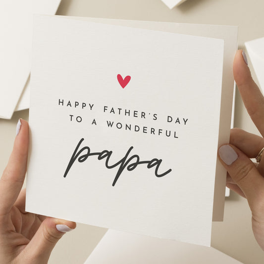 Papa Fathers Day Card, Father&#39;s Day Gift To Papa, Gift For Dad, Grandad Father&#39;s Day, Happy Fathers Day Step Dad, Wonderful Papa