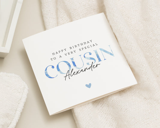 Birthday Card for Cousin, Cousin Birthday Card, Personalised Birthday Card, Birthday Card for Him or Her, Special Cousin Card, Custom Card