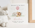 Personalised New Baby Card, Welcome To The World Card, Baby Girl Card, Animal Card, Safari Card, Custom Name Card, Birth Announcement Card