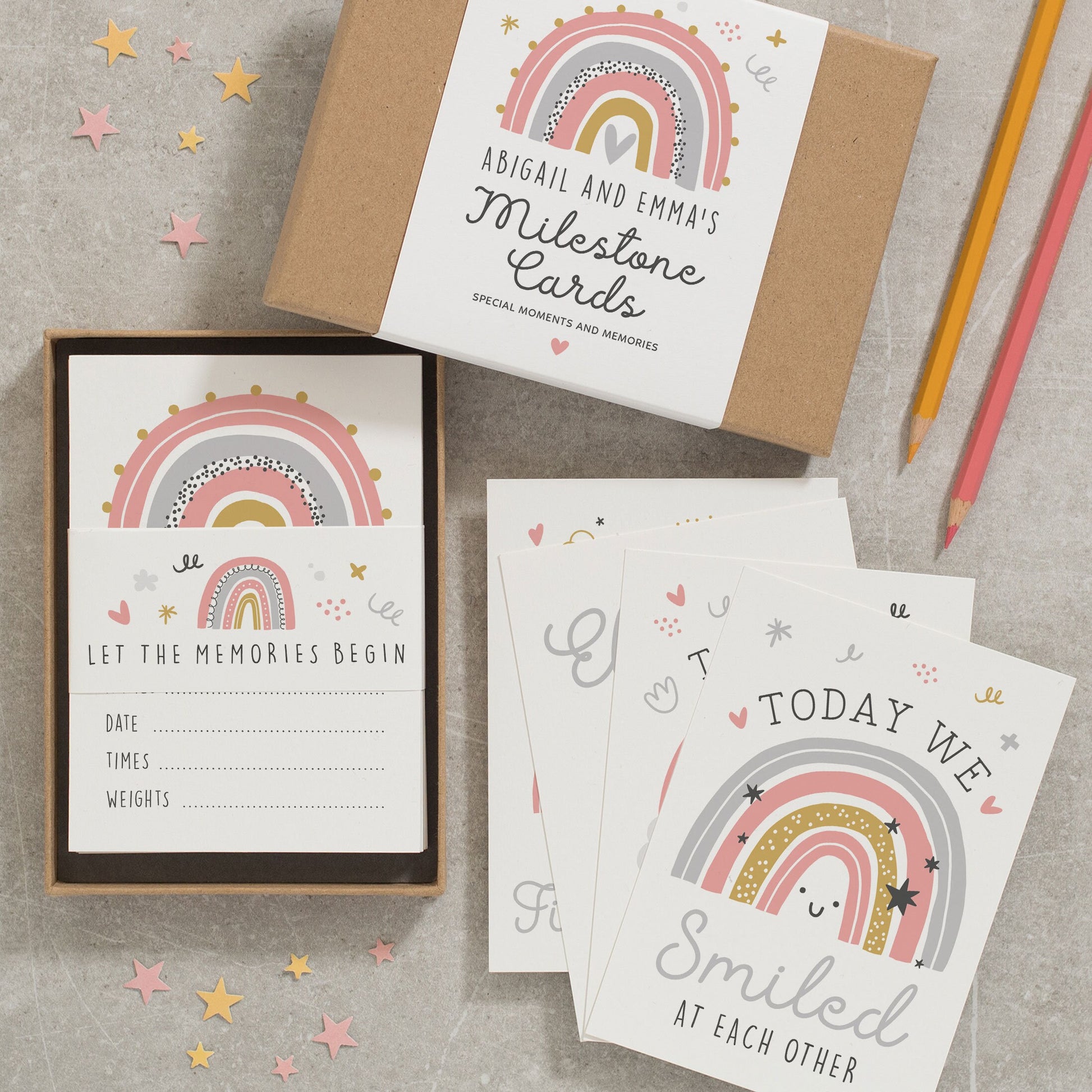 Twin Rainbow Baby Milestone Cards, Milestone Cards Twins, Expecting Twins Milestone Cards, For Mum To Be, New Baby Girl Gift, New Born Gift