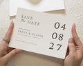 Save the Date Card, Wedding Save the Date Card, Personalised Save the Date Cards, Simple Minimal Save the Dates, Modern Date Card