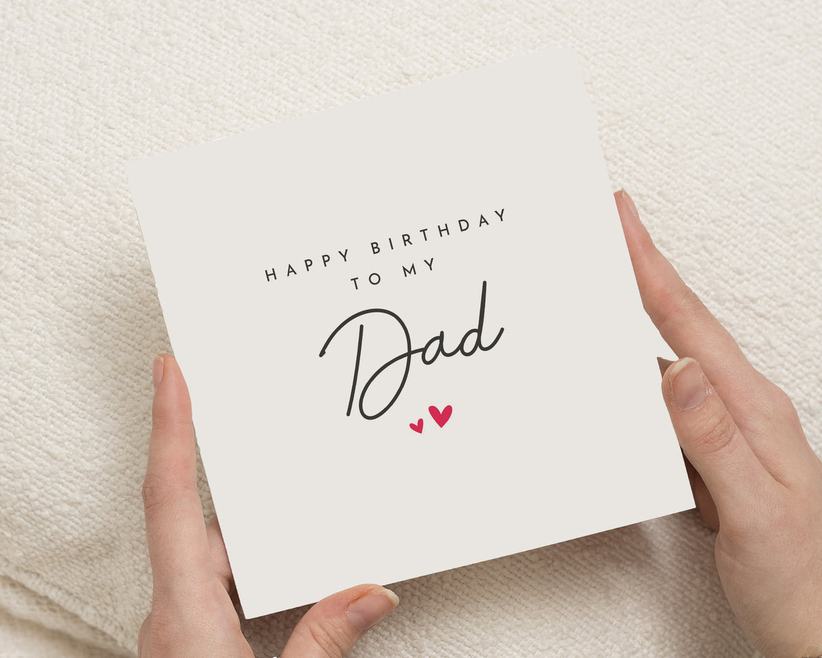 Dad Birthday Card, Birthday Card for Dad, Happy Birthday Dad Card, Birthday Card for Him, Father Birthday Card, Simple Dad Card
