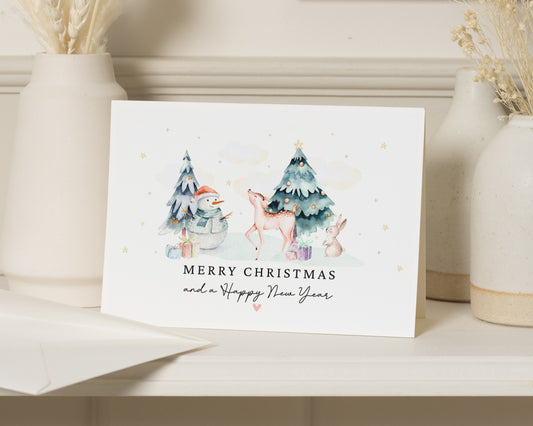 Personalised Christmas Card, Pack of Christmas Cards, Merry Christmas Card, Pack of 10, 20, 50 or 100, Folded Christmas Cards