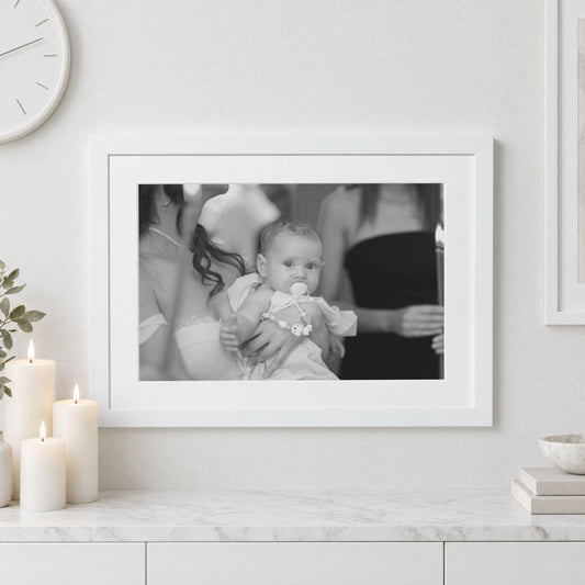 Personalised Photo Print, Custom Print From Your Photo, Framed Wall Art, Family Gift, New Baby Gift, White Framed Landscape Print