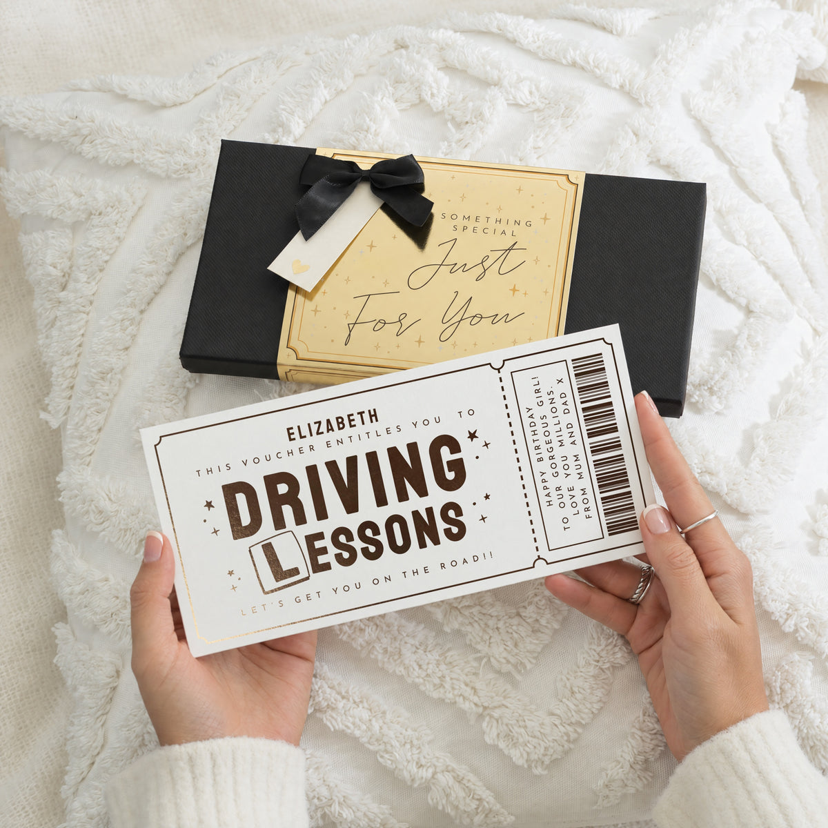 Personalised Driving Lessons Gift Voucher, Driving Lesson Voucher, Birthday Gift Voucher for Daughter, Gift Experience for Her