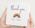 Thank You Card, Personalised Thank You Card, Rainbow Thank You Card, Thank You Card for Teacher, Custom Thank You Card, Cute Thank You Card
