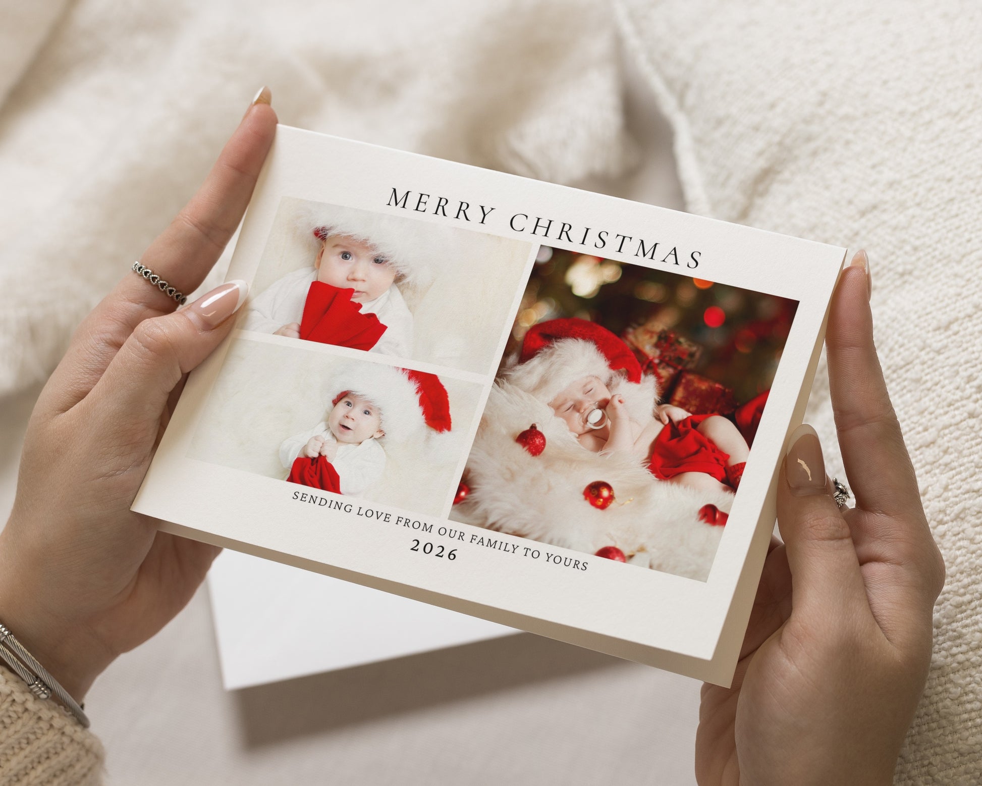 Personalised Photo Christmas Card, Pack of Christmas Cards, Pack of 10, 20, 50 or 100, Family Christmas Cards, Custom Photo Card