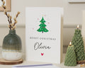 Personalised Christmas Card, Christmas Card for Her, Custom Xmas Card, Cute Christmas Tree Card, Christmas Cards for Kids