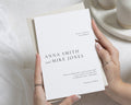 Minimalist Wedding Invitations, Simple Black and White Wedding Invite, Elegant Typography Invitation Suite, Personalised Wedding Stationery