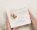 Fathers Day Card for Grandad, Personalised Grandad Card, Fathers Day Card from Kids, Bear Moon Card, Cute Card for Grandad