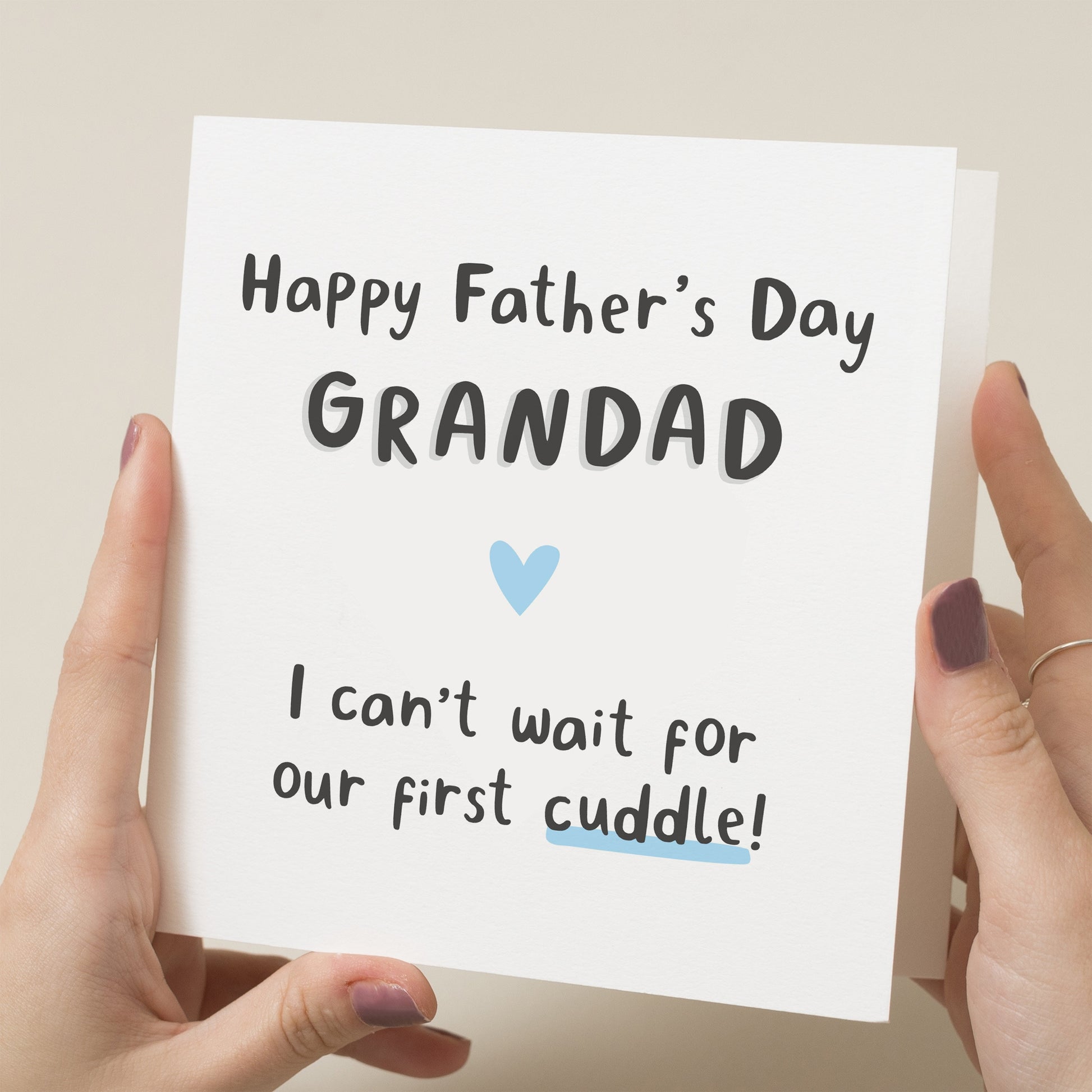 Grandad To Be Fathers Day Card, Cute Fathers Day Card For Grandad To Be, Grandad Fathers Day Card From Bump, Cute Card For Grandad From Baby