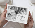 Black & White Photo Thank You Cards, New Baby Girl Photo Thank You Cards, Baby Personalised Thank You Card, New Baby Boy Announcement Cards