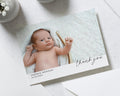 Baby Girl Photo Thank You Cards, Cute New Baby Cards Thank You, Personalised Thank You Cards New Baby Girl, Baby boy Postcard Thankyou Card