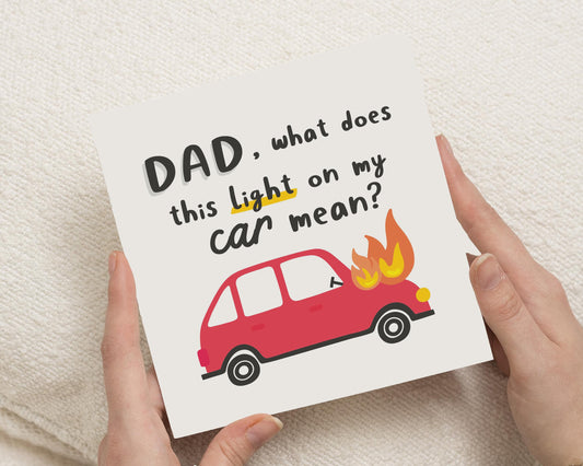 Funny Birthday Card for Dad, Dad Birthday Card, Car Birthday Card for Him, Personalised Birthday Card, Birthday Card from Daughter