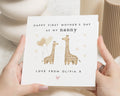 First Mothers Day Card for Nanny, Personalised Mothers Day Card, Giraffe Card, Mothers Day Card from Baby, Cute Mothers Day Card