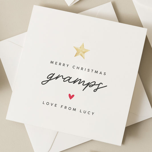 Grandad Christmas Card, Christmas Card For Grandpa, Christmas Grandad Card, Grandad Christmas Card, Xmas Card For Pops, Xmas Gift