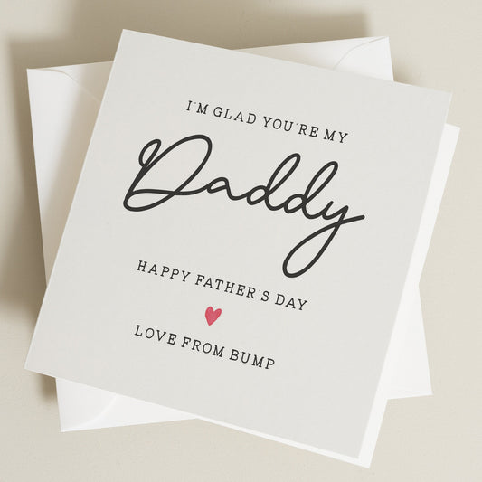 Fathers Day Card For Daddy To Be, Fathers Day Card From Bump, Fathers Day Gift From Bump, To Daddy, Cute Fathers Day Card For Him